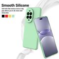 Custodia in silicone liquido con cinghia a mano per Huawei Nova 15 - Verde