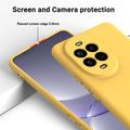 Custodia in silicone liquido con cinghia a mano per Huawei Nova 15 - Gialla