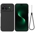 Custodia in silicone liquido con cinghia a mano per Huawei Nova 15 Ultra
