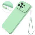 Custodia in silicone liquido con cinghia a mano per Huawei Nova 15 Ultra - Verde