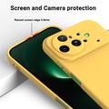 Custodia in silicone liquido con cinghia a mano per Huawei Nova 15 Ultra - Gialla