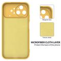 Custodia in silicone liquido con cinghia a mano per Huawei Nova 15 Ultra - Gialla