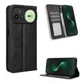 Custodia a Portafoglio con Chiusura Magnetica Retro per Huawei Nova 15 Pro/15 Ultra - Nera
