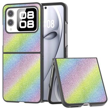 Custodia ibrida con texture strass per Huawei Nova Flip - Colori Vivaci