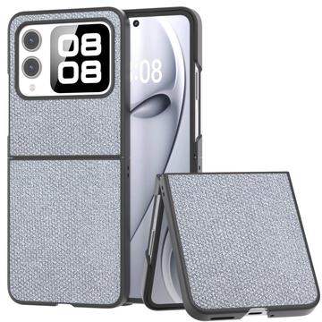 Custodia ibrida con texture strass per Huawei Nova Flip - Grigia