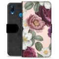 Custodia Portafoglio Premium Huawei P20 Lite - Fiori Romantici