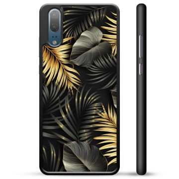 Cover protettiva per Huawei P20 - Foglie d\'oro