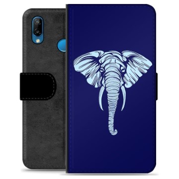 Custodia Portafoglio per Huawei P20 Lite - Elefante