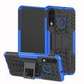 Custodia Ibrida Anti Scivolo con Supporto per Huawei P30 Lite - blu / nera
