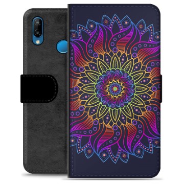 Custodia Portafoglio Premium Huawei P30 Lite - Mandala Colorato