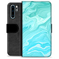 Custodia a Portafoglio Premium per Huawei P30 Pro - Marmo Blu