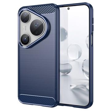 Custodia in TPU spazzolato per Huawei Pura 80 Pro/80 Pro+/80 Ultra - Fibra di Carbonio