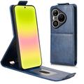 Huawei Pura 90 Pro Custodia verticale con supporto - Blu scuro