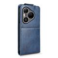 Huawei Pura 90 Pro Custodia verticale con supporto - Blu scuro