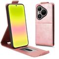 Huawei Pura 90 Pro Custodia verticale con supporto - Oro rosa