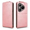 Huawei Pura 90 Pro Custodia verticale con supporto - Oro rosa