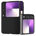 Custodia in Plastica Gommata per Huawei Pura X - Nera