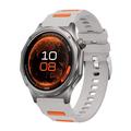 Cinturino sportivo in silicone bicolore a sgancio rapido per Huawei Watch GT 7/GT 7 Pro - Grigio / Arancione