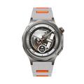 Cinturino sportivo in silicone bicolore a sgancio rapido per Huawei Watch GT 7/GT 7 Pro - Grigio / Arancione