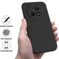 Custodia in silicone liquido con cinghia a mano per Huawei nova 14i - Nera
