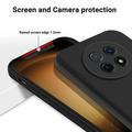 Custodia in silicone liquido con cinghia a mano per Huawei nova 14i - Nera