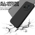 Custodia in silicone liquido con cinghia a mano per Huawei nova 14i - Nera