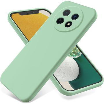 Custodia in silicone liquido con cinghia a mano per Huawei nova 14i - Verde