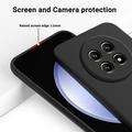 Custodia in silicone liquido con cinghia a mano per Huawei nova 15 Max - Nera
