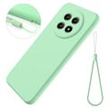 Custodia in silicone liquido con cinghia a mano per Huawei nova 15 Max - Verde