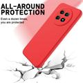 Custodia in silicone liquido con cinghia a mano per Huawei nova 15 Max - Rossa