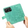 Custodia a portafoglio Mandala per Huawei nova 16 SE con cinturino da polso - Verde menta