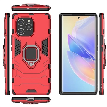 Samsung Galaxy A70 Hybrid Case with Ring Holder - Black