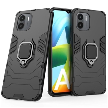 Samsung Galaxy A70 Hybrid Case with Ring Holder - Black