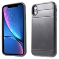 Custodia Ibrida con Portacarte Scorrevole per iPhone XR - Nera