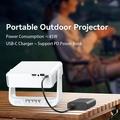 IMC880 Portable Mini Projector with 4K Video Decoding - Android 14 (Open Box - Bulk Satisfactory) - White