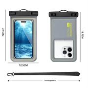 Custodia galleggiante impermeabile IP68 per nuoto, immersioni e surf - Grigio