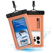 Custodia galleggiante impermeabile IP68 per nuoto, immersioni e surf - Arancione