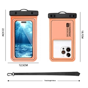 Custodia galleggiante impermeabile IP68 per nuoto, immersioni e surf - Arancione