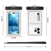 Custodia galleggiante impermeabile IP68 per nuoto, immersioni e surf - Bianca