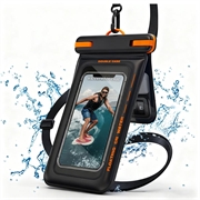 Custodia galleggiante impermeabile IPX8 con doppio scomparto - 7.5" - Nero