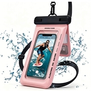 Custodia galleggiante impermeabile IPX8 con doppio scomparto - 7.5" - Rosa