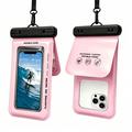 Custodia galleggiante impermeabile IPX8 con doppio scomparto - 7.5" - Rosa