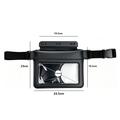 Marsupio galleggiante impermeabile IPX8 con finestra touch - 8.5" - Nero