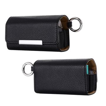 Custodia in pelle per sigarette elettroniche IQOS 3/3 DUO - Nero