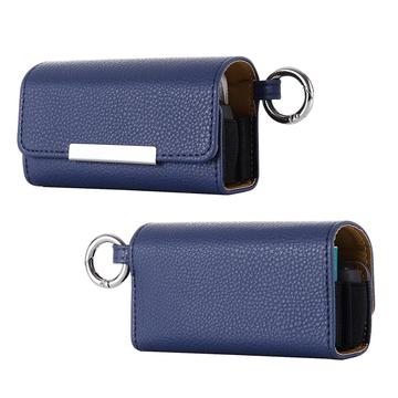 Custodia in pelle per sigarette elettroniche IQOS 3/3 DUO - Blu scuro
