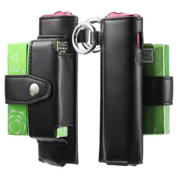 Custodia in pelle per sigarette elettroniche IQOS ILUMA i One/ILUMA One - Nero