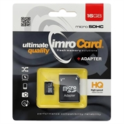 Scheda di memoria microSDHC Imro con adattatore SD - 16GB