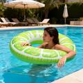 Salvagente gonfiabile / Tubo galleggiante per spiaggia e piscina - Colore lime
