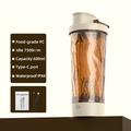 JBB-103 Shaker elettrico per proteine / Bottiglia con miscelazione automatica da 600ml - Colore ambra