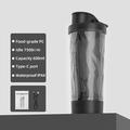 JBB-103 Shaker elettrico per proteine / Bottiglia con miscelazione automatica da 600ml - Nero